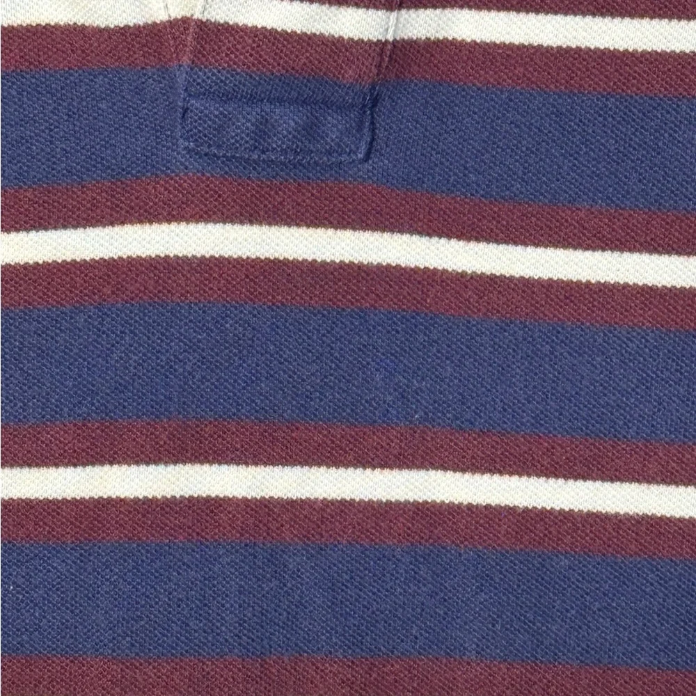 Polo by Ralph Lauren Men's Blue and Red Striped Polo. Medium. Great Condition.